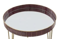 Tavolinetto Da Caffe' Glam Bordeaux Cm Ø 60X60