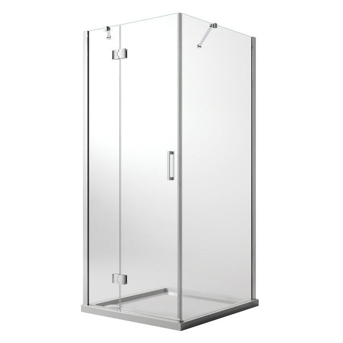 Box Doccia 75x80 CM H190 Trasparente con Easyclean mod. Flip Anta + Fisso