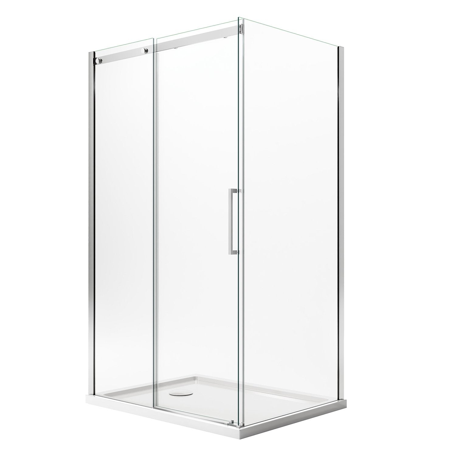 Box Doccia 75x130CM H200 Vetro Trasparente 8mm Versione Sinistra con EasyClean mod. Prime Duo 1 Anta
