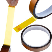 Nastro Kapton 8mm x 30m – Alta Resistenza Termica 240°C | Spessore 0,05mm, Adesivo Silicone | Protezione Elettronica