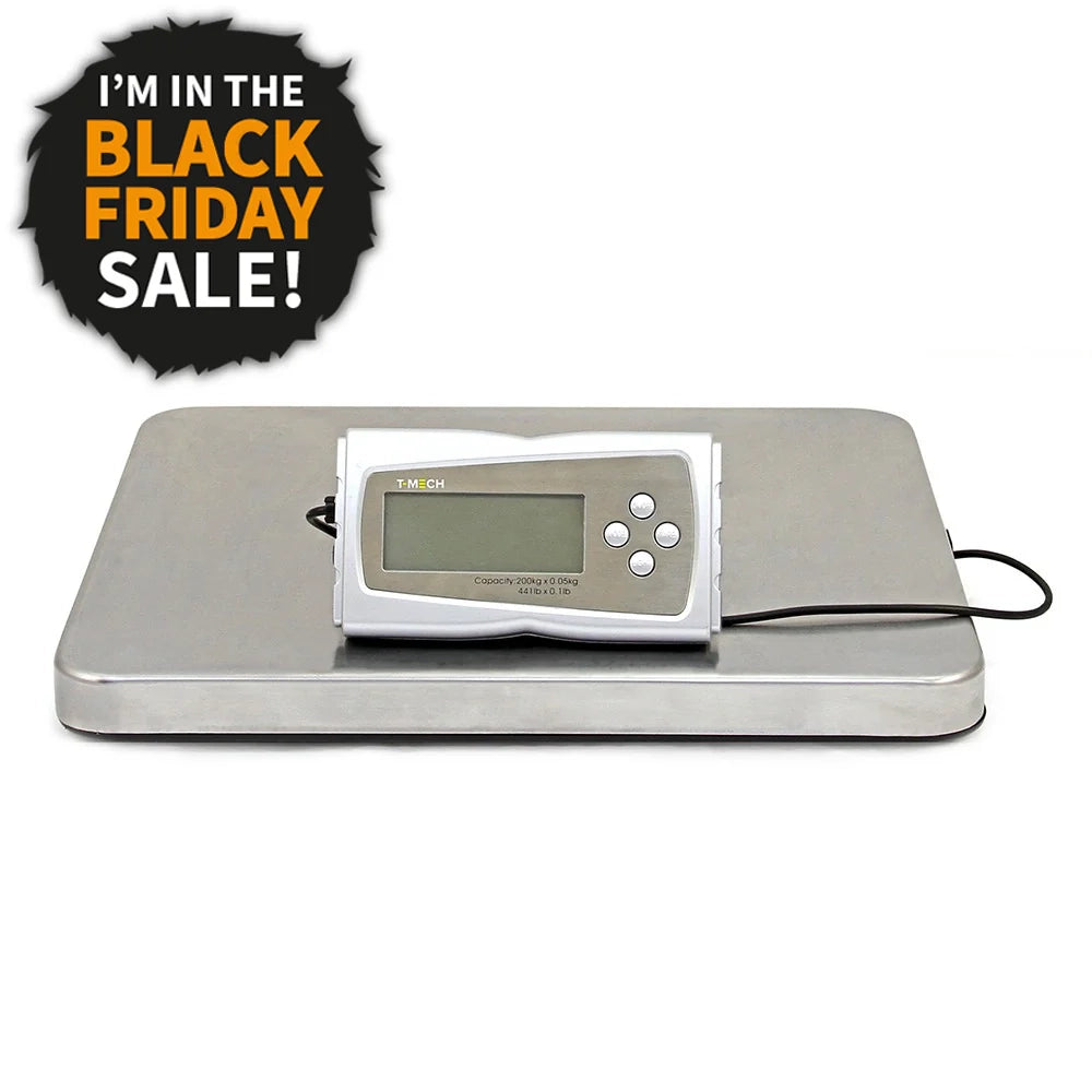Bilancia Postale Digitale 200 kg Piattaforma 41x36 cm LCD Funzione Tara