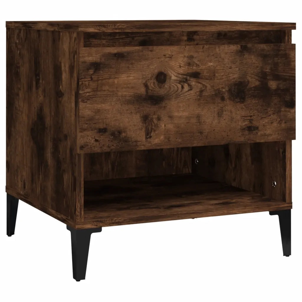 Tavolino da Salotto Rovere Fumo 50x46x50cm in Legno Multistrato 819558