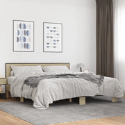 Giroletto Rovere Sonoma 200x200 cm Legno Multistrato e Metallo 3280083