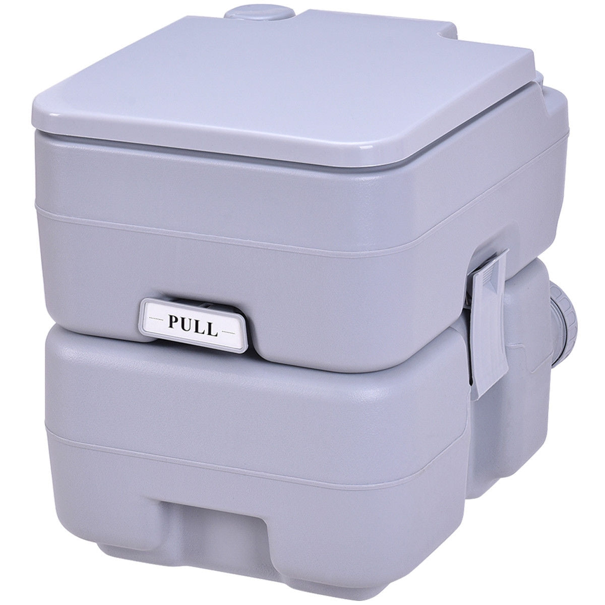 20L Toilette portatile chimico da campeggio WC da campeggio carico 100kg Grigio-Docce e toilette portatili