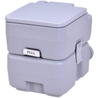 20L Toilette portatile chimico da campeggio WC da campeggio carico 100kg Grigio-Docce e toilette portatili