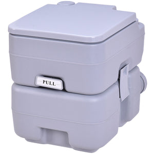 20L Toilette portatile chimico da campeggio WC da campeggio carico 100kg Grigio-Docce e toilette portatili