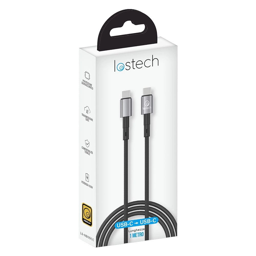 CAVETTO 'CARICA RAPIDA' USB tipo C / tipo C - (100W) - LOSTECH