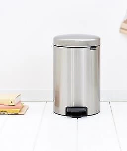 Brabantia 112041 NewIcon Pattumiera a Pedale 12 L Acciaio Inox Matt Steel Fingerprint Proof