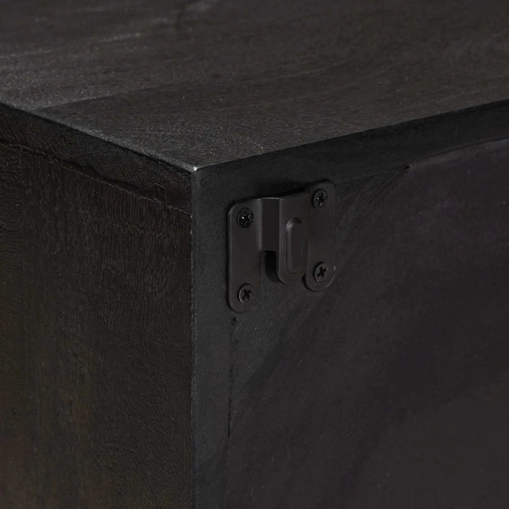 Mobile TV con lo scaffale con porta Nero 105 x 30 x 35 cm 42020086