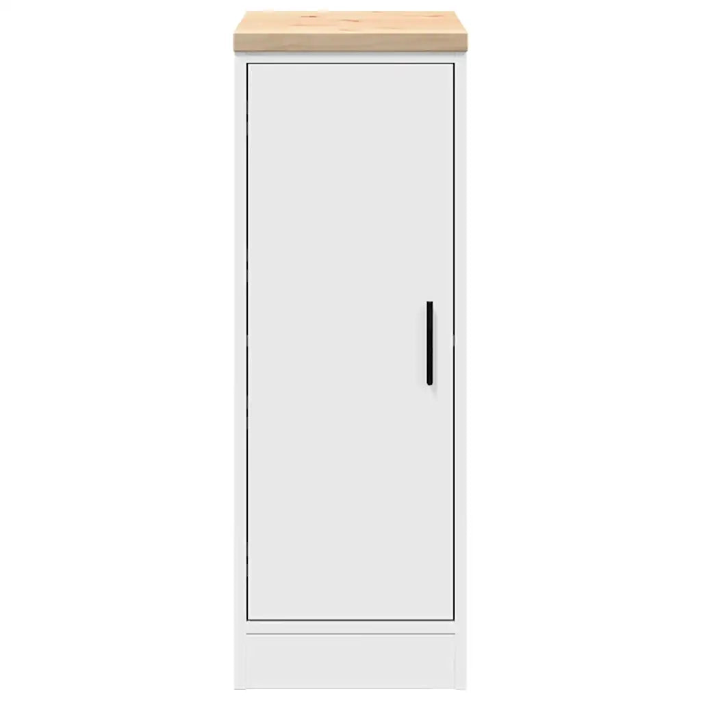 Armadietto da Garage Bianco 30x51x85 cm Legno Massello di Pino CFW3205159