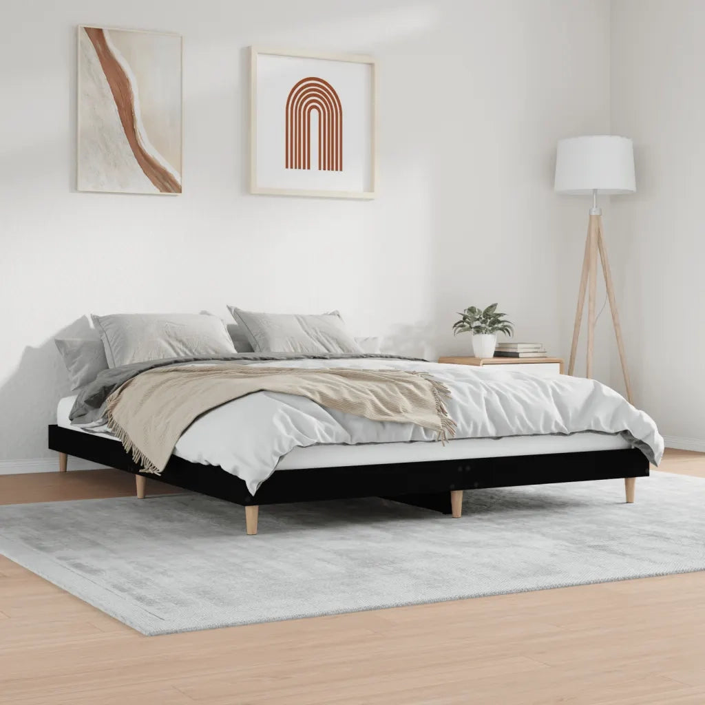 Giroletto Nero 150x200 cm in Legno Multistrato 832030