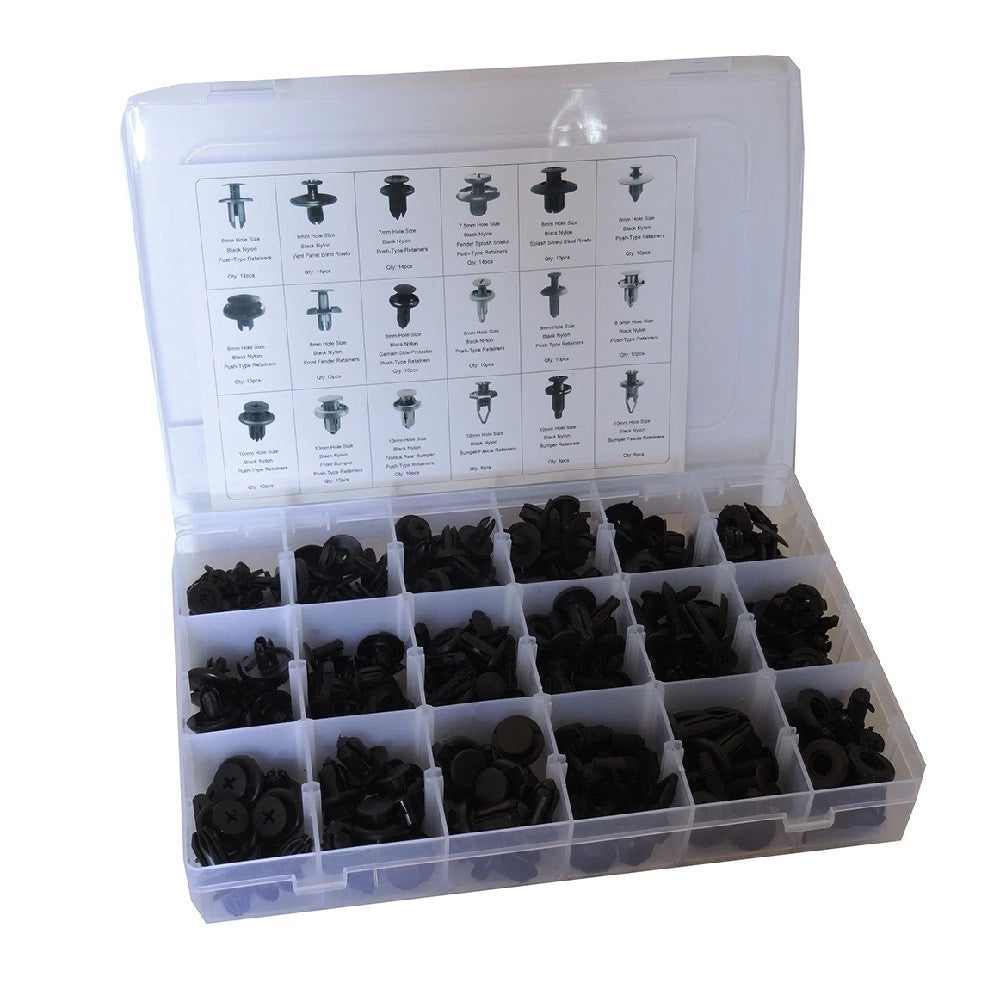 Trade Shop - 190 Pz Plastica Trim Clip Rivetti Clip Kit Fermi Di Spinta Auto Paraurti Porta -