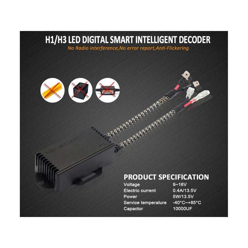 Led Warning Canceller H1 H3 12V Filtro Resistenza Cancella Errore Kit Full Led