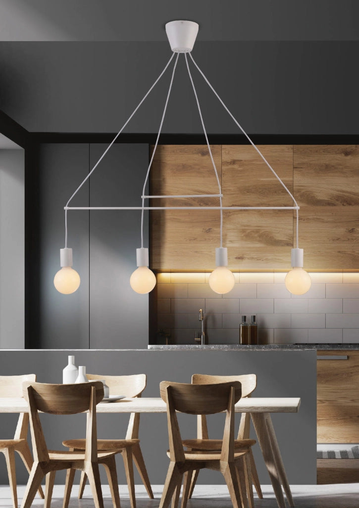 Lampadario Candellux Alto 34-70906 bianco industriale 4xE27