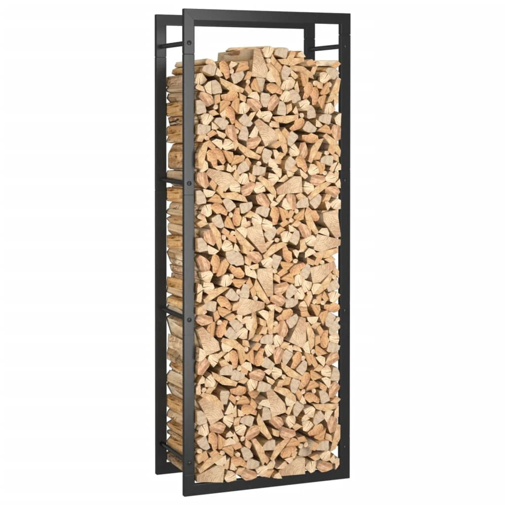 Portalegna finitura opaca 50 x 28 x 132 cm acciaio nero 02_0043748