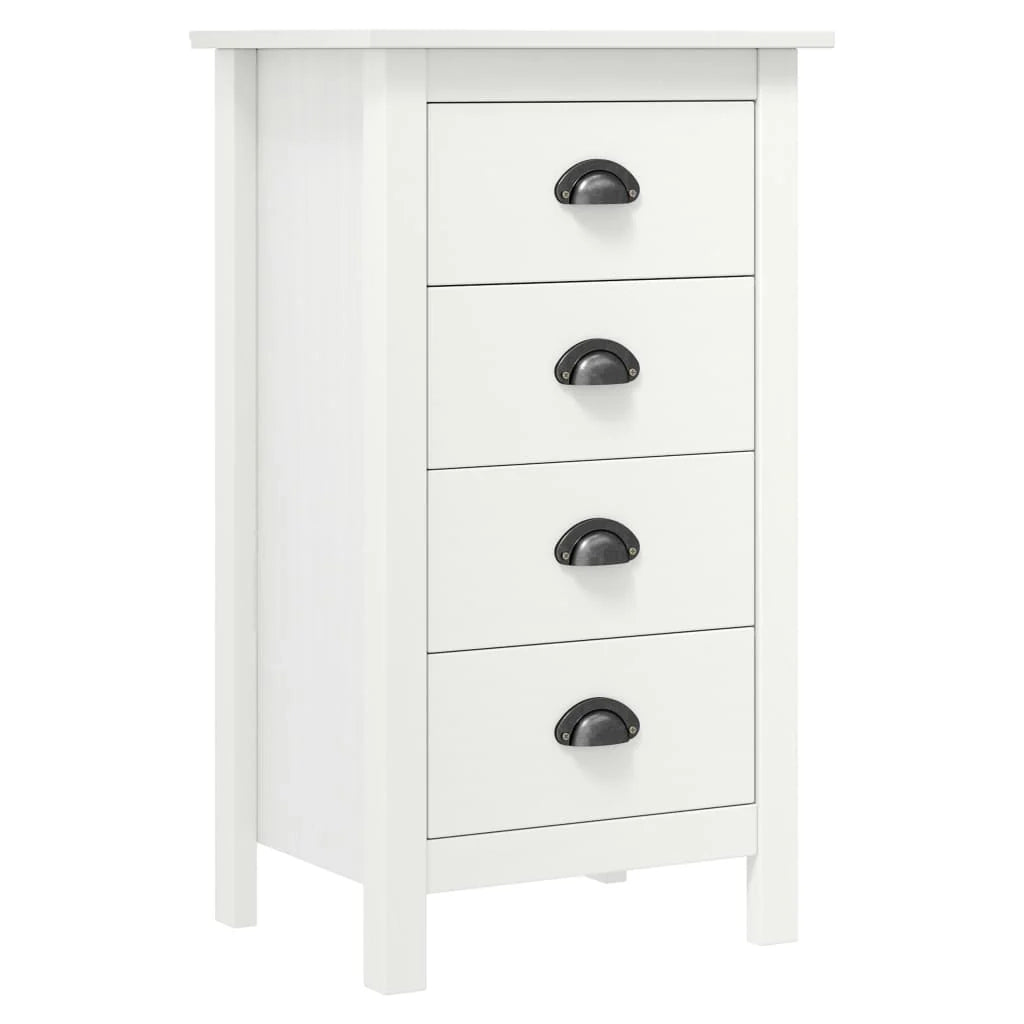 Buffet credenza cassettiera armadio mobile contenitore organizer per cucina soggiorno salotto Hill 46 x 35 x 80 cm legno massello di pino bianco 02_0035668
