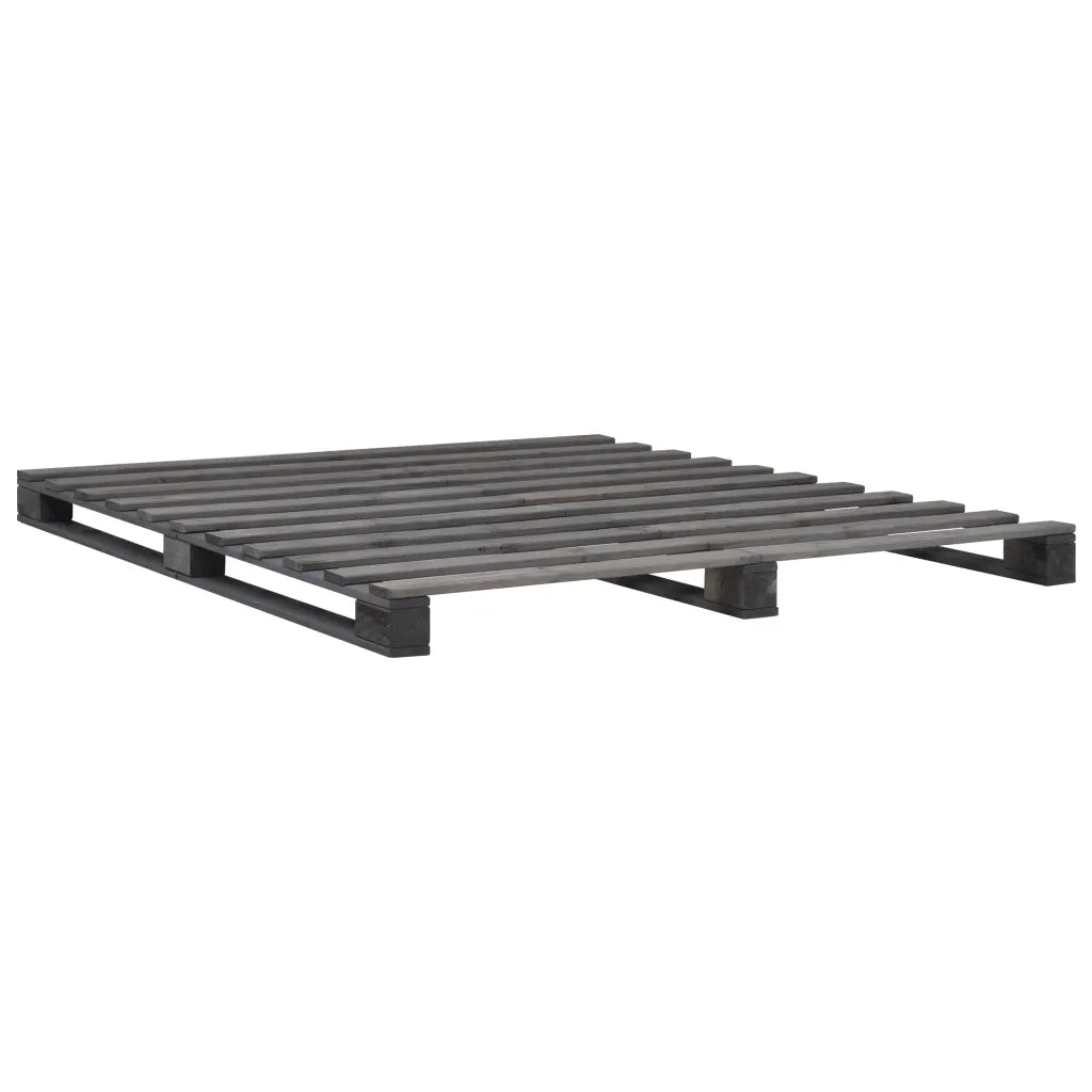 Giroletto in Pallet Grigio Legno Massello di Pino 160x200 cm cod mxl 64711
