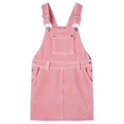 Abito Scamiciato da Bambina Velluto a Coste Rosa Chiaro 92cod mxl 108757