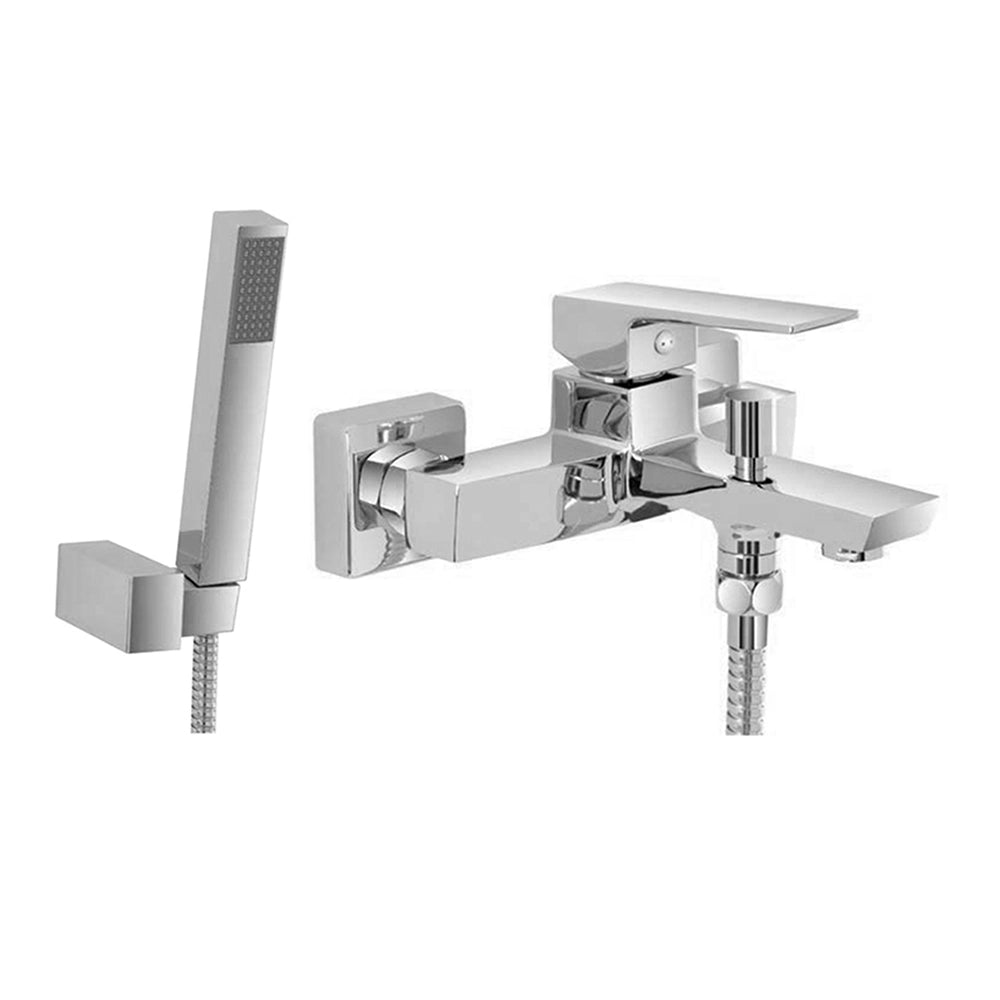 Set miscelatori cromati lavabo bidet e vasca con kit doccia Kubo