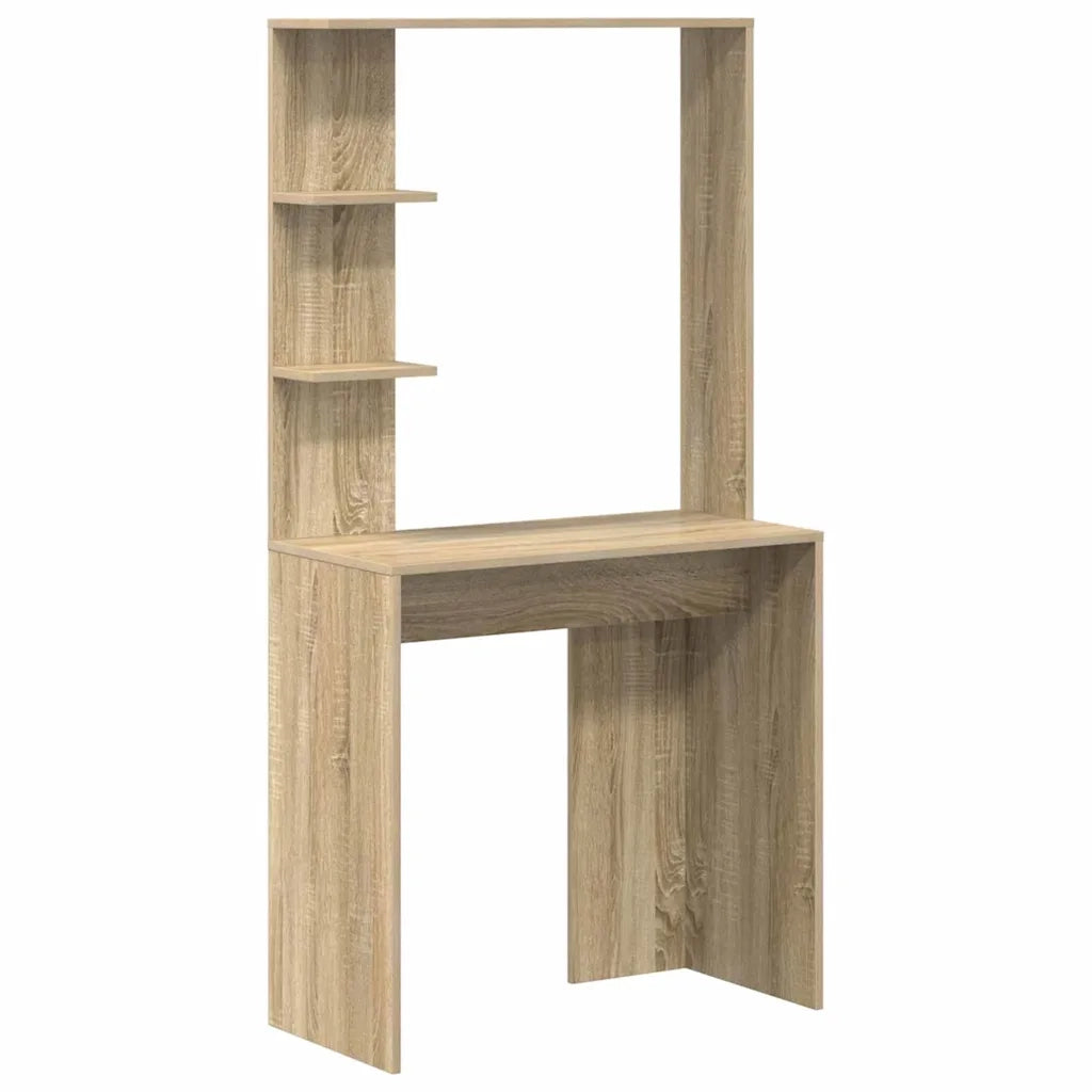 vidaXL Scrivania con Spazio di Archiviazione 2 pcs Rovere Sonoma