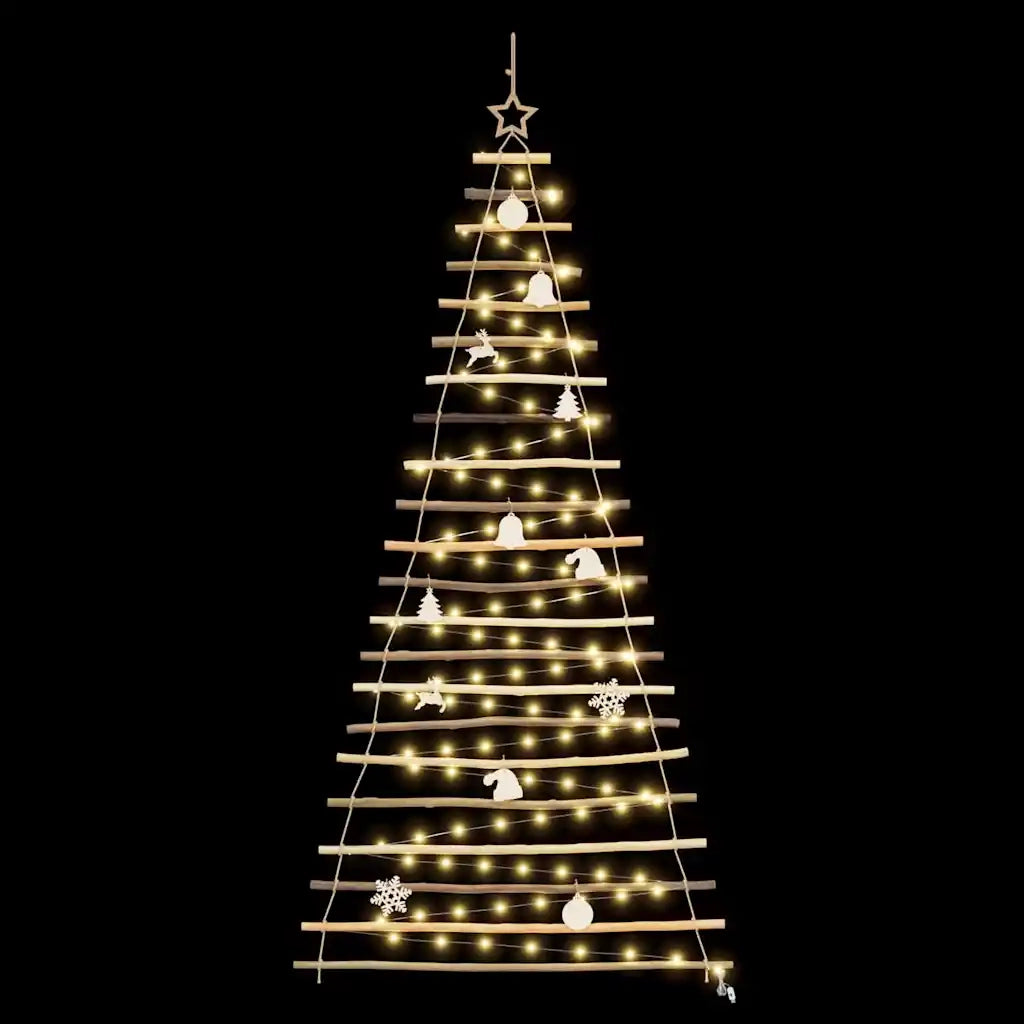 Albero di Natale Naturale 210 cm legno massiccio di frassino