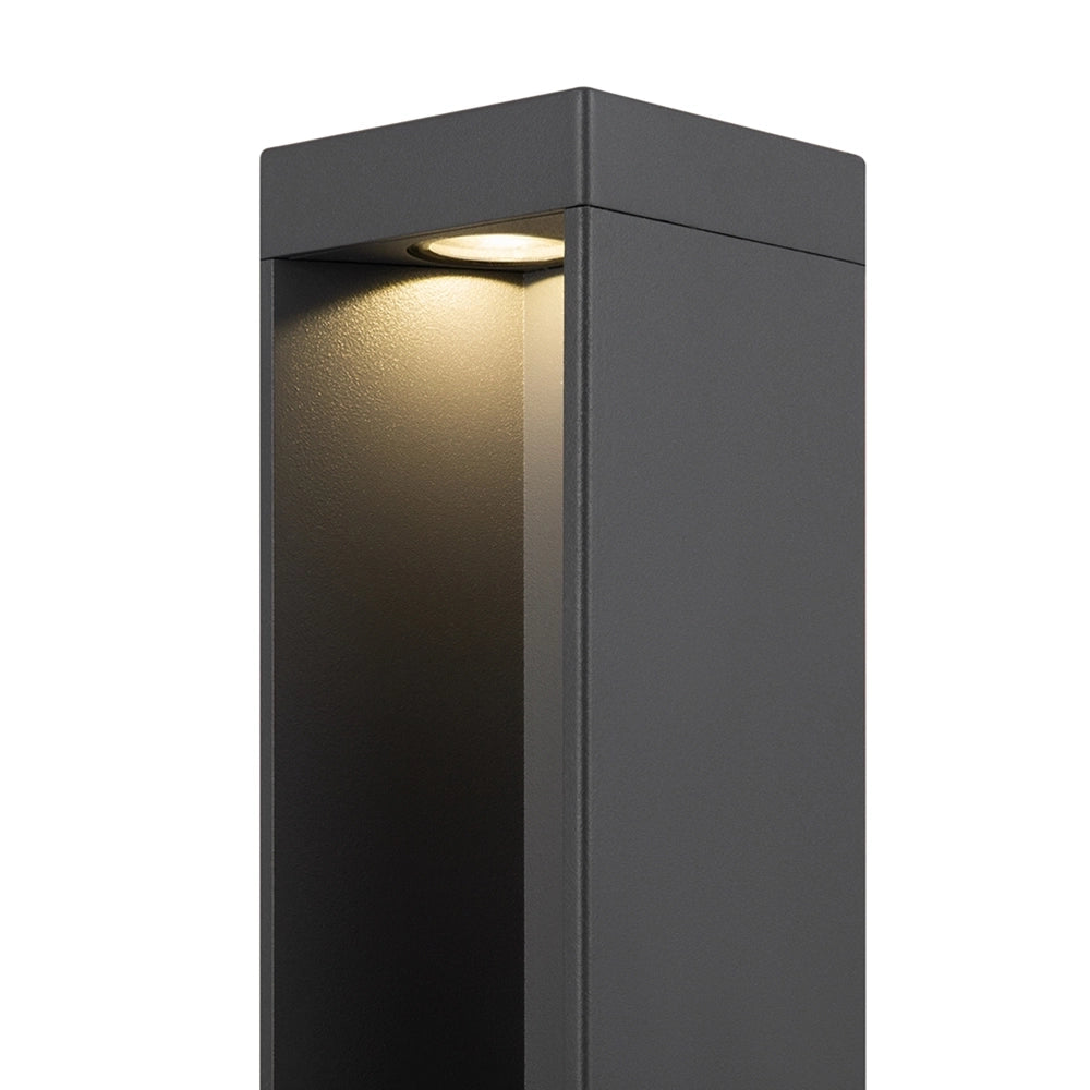 Lampione Per Esterno Moderno Alluminio Grigio Luce Led 9W Ip54