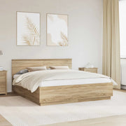 Struttura del letto con strisce LED Rovere Sonoma 180 x 200 cm 3408049