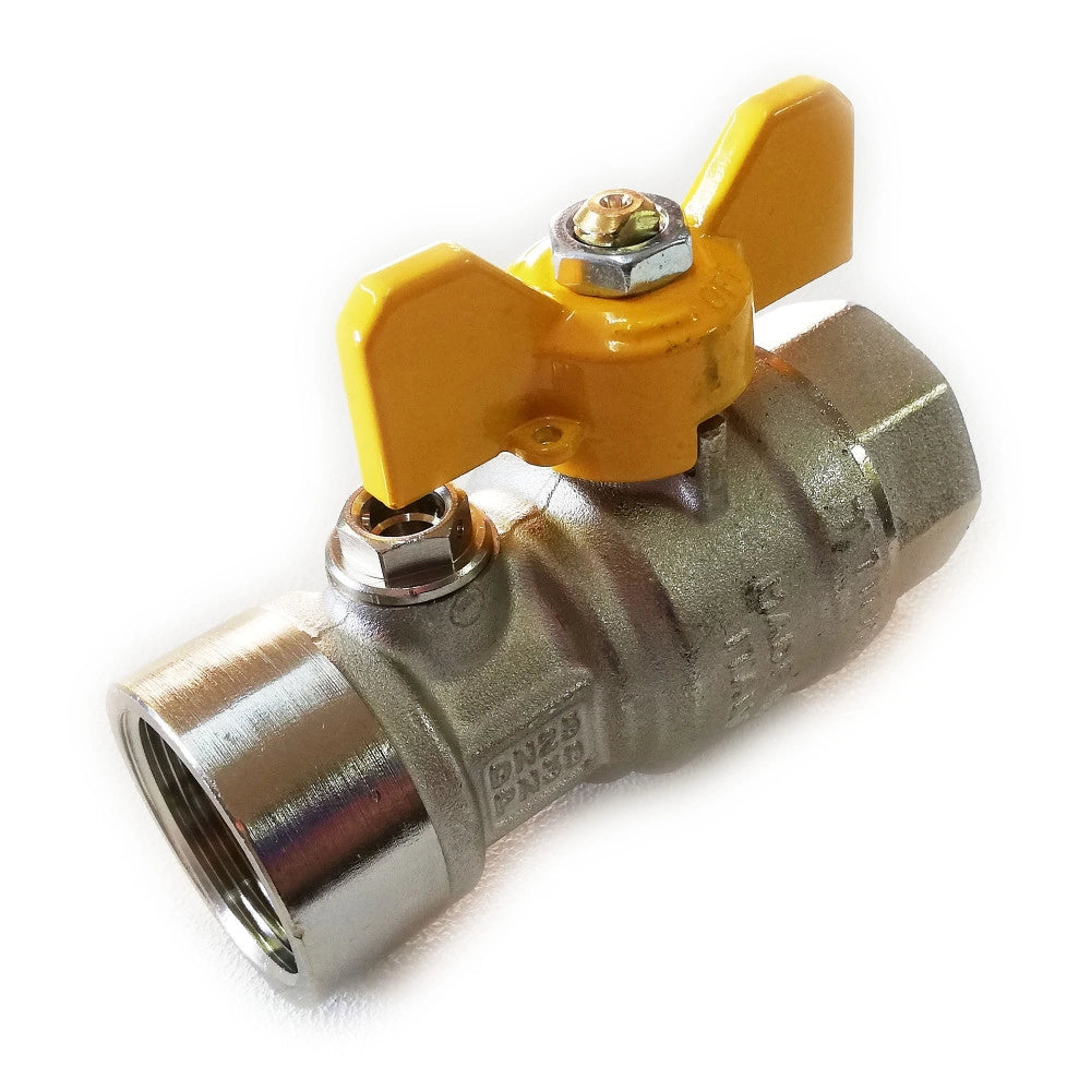 Valvola sfera diritta ff post contatore gas da 1''