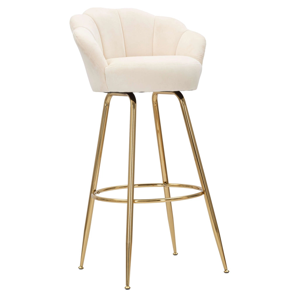 Tequis, Sgabello Imbottito, 55x53x110h cm Bianco Crema