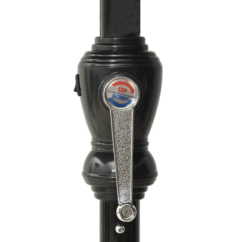 Ombrellone a Sbalzo con Palo in Acciaio e LED Azzurro 2x3 m 313793