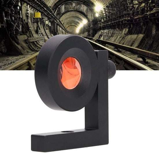 Stazione Totale Reclinabile Prisma - Materiale Koper/Glas - Diametro 25,4 mm - Offset - Misurazione Precisa - Portata Massima di 800 Metri - Misura Prisma