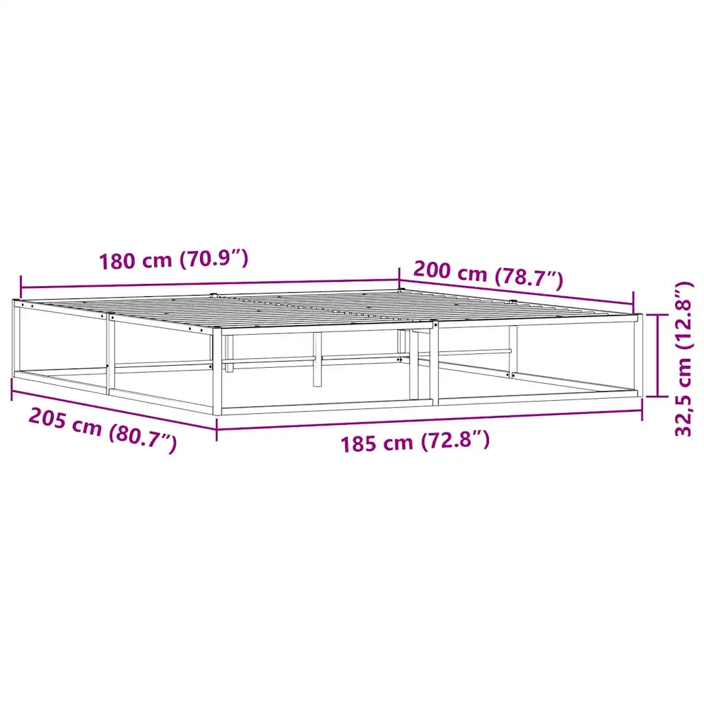 Giroletto senza Materasso Bianco 180x200 cm Metallo 4017427