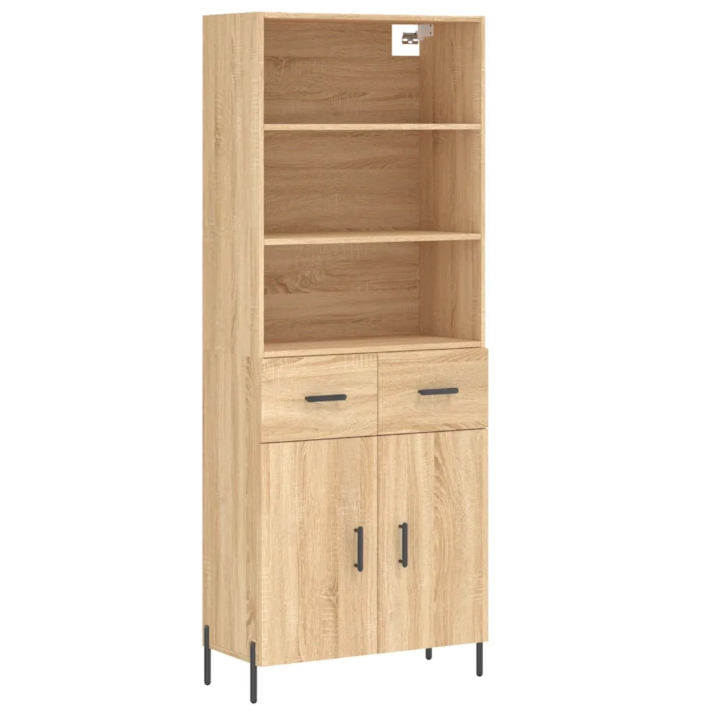 Credenza | Madia | Buffet da pranzo | Armadio da pranzo Rovere Sonoma 69,5x34x180 cm in Legno Multistrato