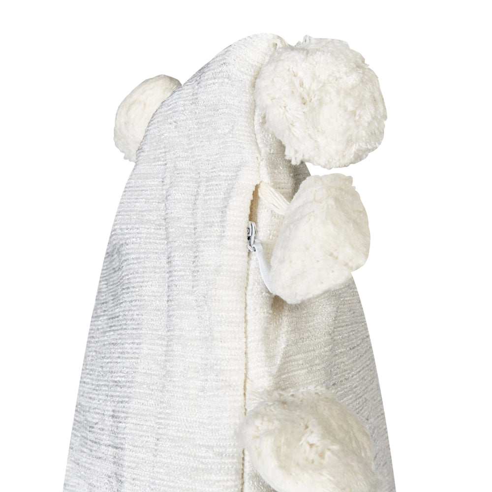 Set di 2 cuscini in cotone ricamati con motivo semplice bianco 60 x 60 cm morbida imbottitura