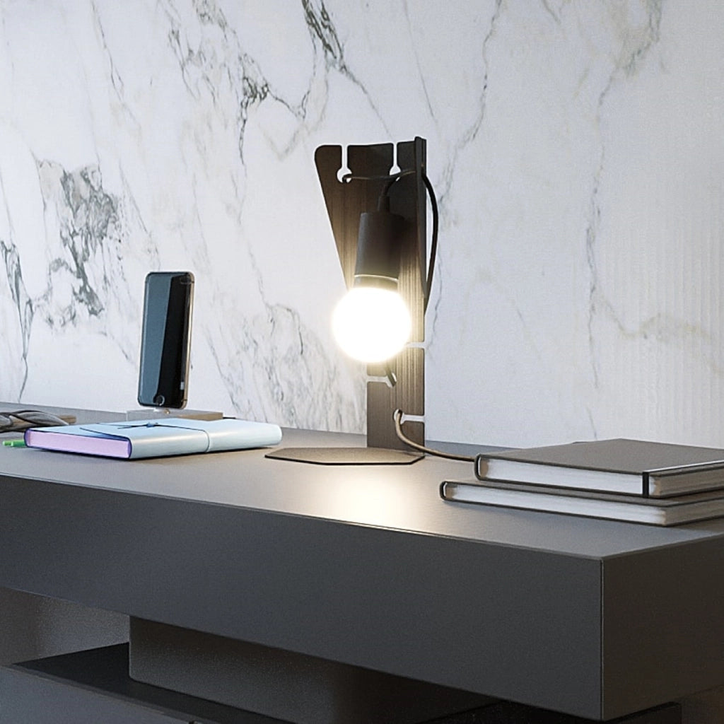 Lampada da tavolo Pure Lume Dalton nera E27 PU.0880