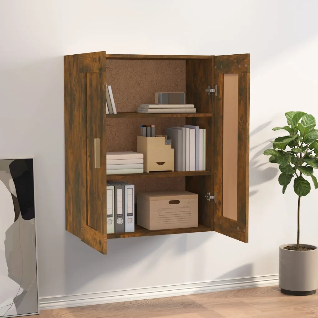 Mobile a Parete Rovere Fumo 69,5x32,5x90cm in Legno Multistrato cod mxl 40694