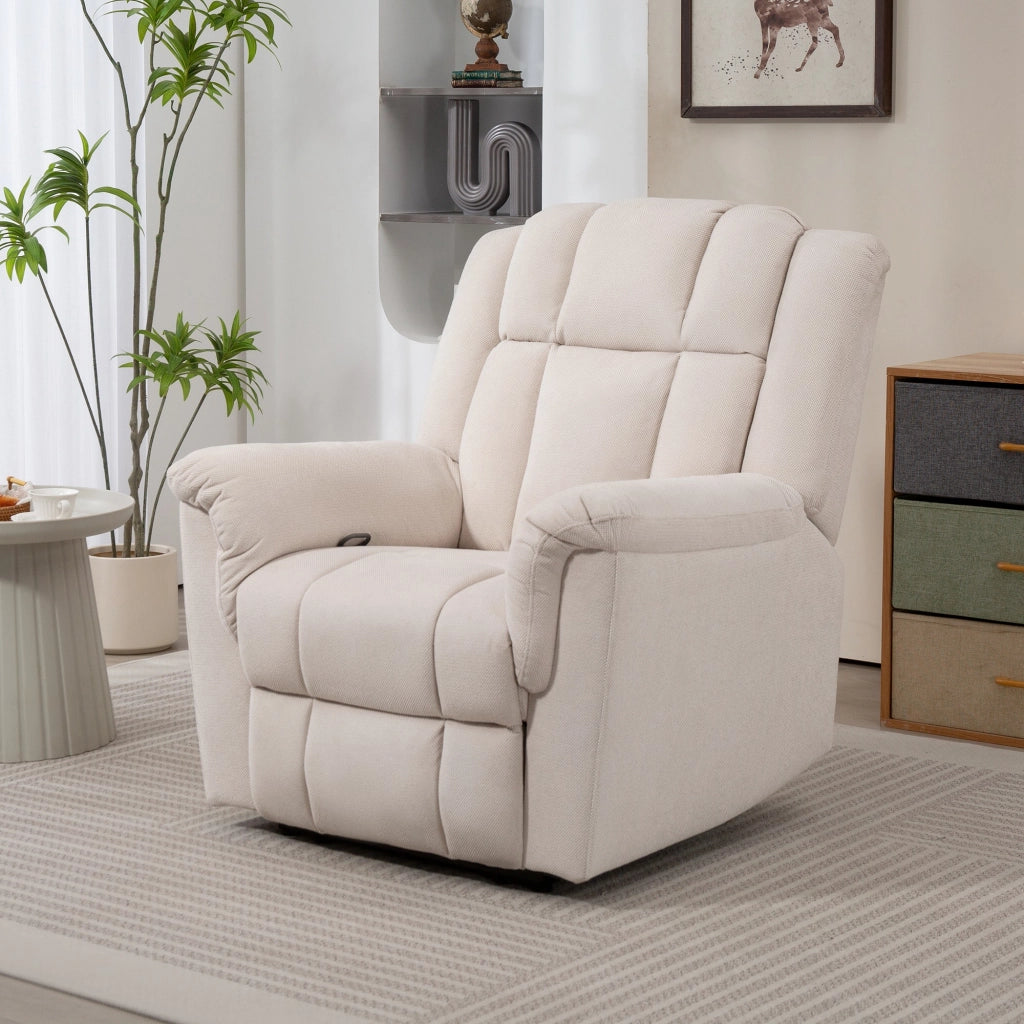 Poltrona massaggiante e riscaldante reclinabile ¨C zephmum ¨C 85x91x104 cm beige