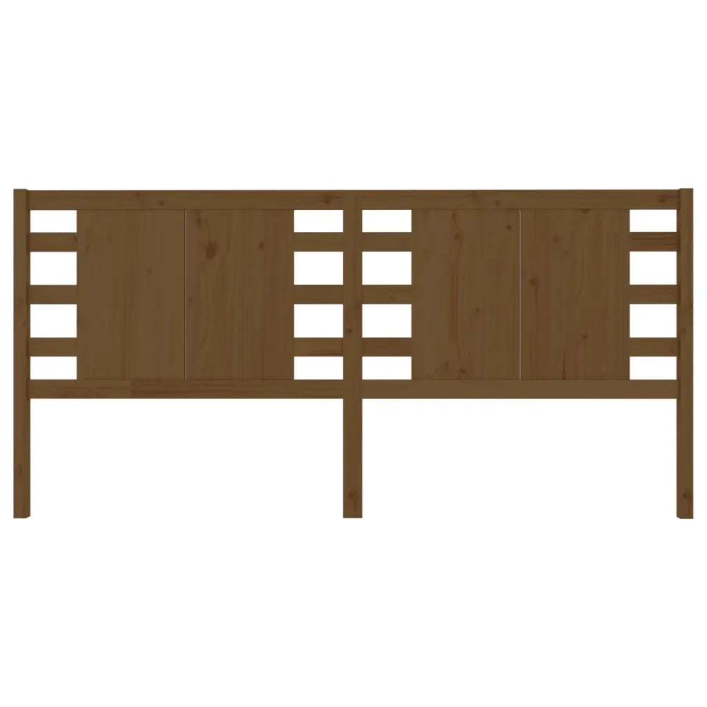 Testiera per Letto Miele 206x4x100 cm in Legno Massello di Pino