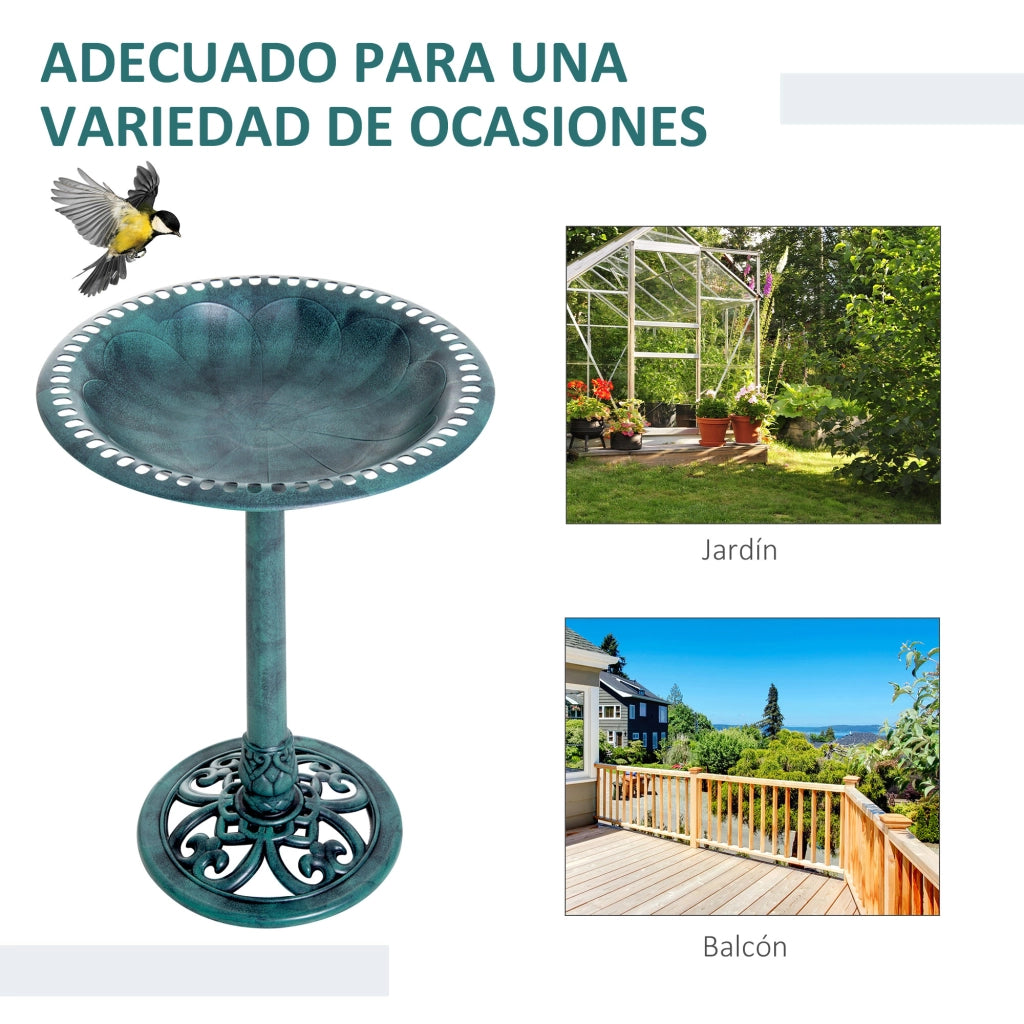 Bagno per uccelli da giardino esterno ¨C zephmum ¨C verde, effetto invecchiato