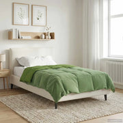 Duvet Invernale Trapuntato Verde 135 x 200 cm Microfibra