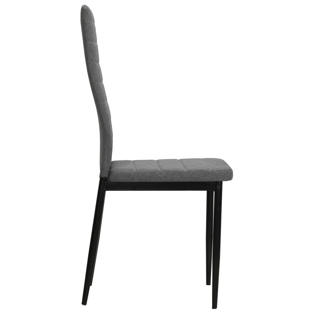 Sedie da Pranzo 4 pz Grigio Chiaro in Tessuto cod mxl 14597