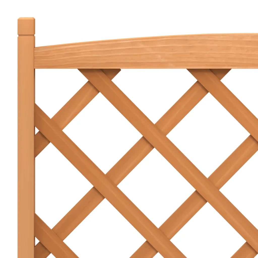 Fioriera con Traliccio Marrone 90x35x180 cm in Massello di Abete 365491