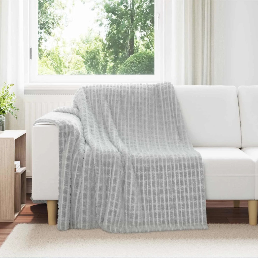 Coperte da Pile 6 pz Grigio 200 x 150 cm Panno