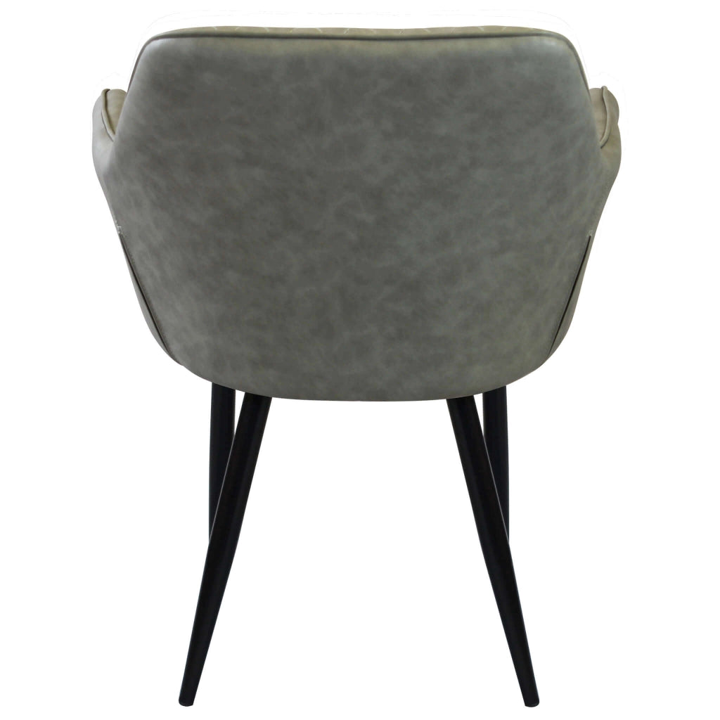 Poltrona per Sala da Pranzo in Ecopelle Metallo cm 48x62x83 - ROBIN