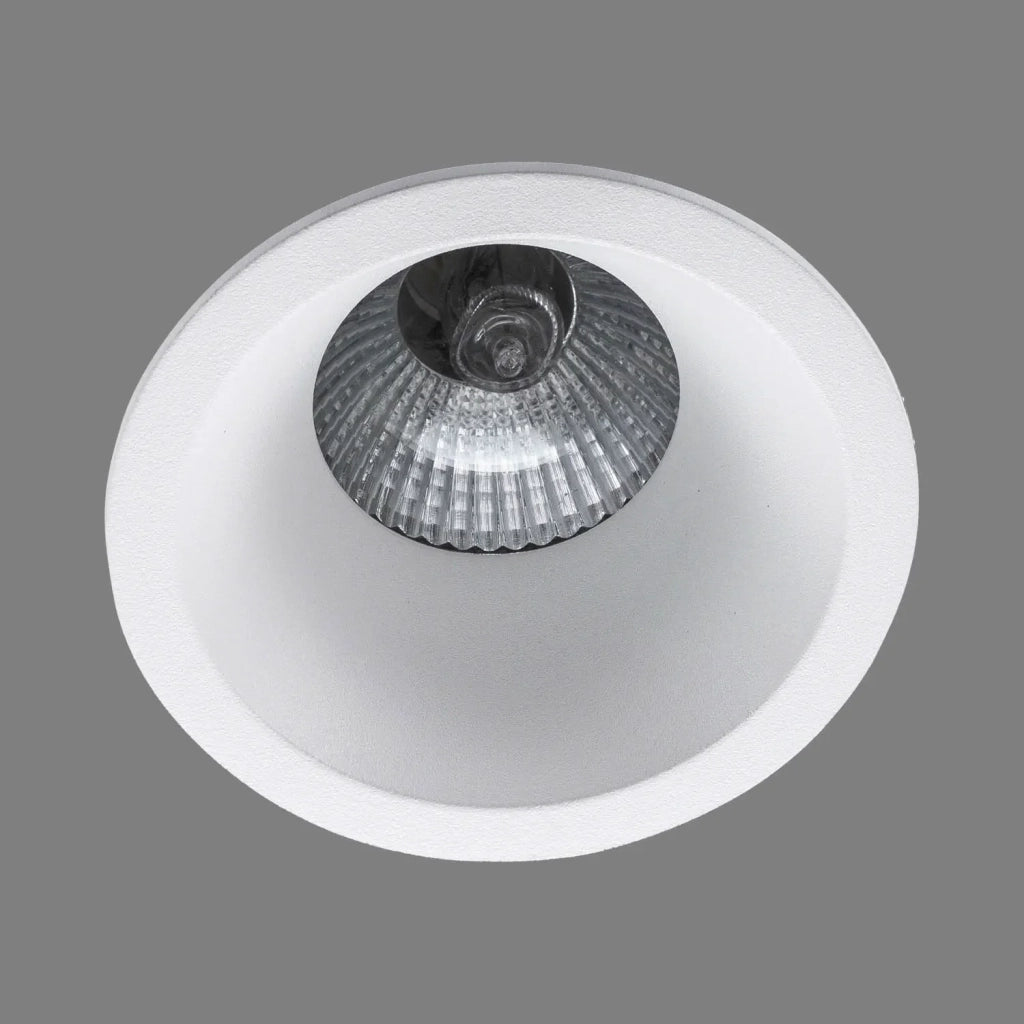 LÚZETE - FARETTO INCASSATO ROTONDO EXTRA PROFONDO 3,5 CM IN ALLUMINIO BIANCO