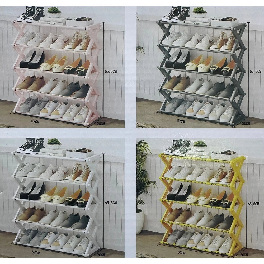 Trade Shop - Scarpiera Per Ingresso Organizzatore Scarpe Mobile Mensole Stoccaggio Stretta 65,5x57x20cm -