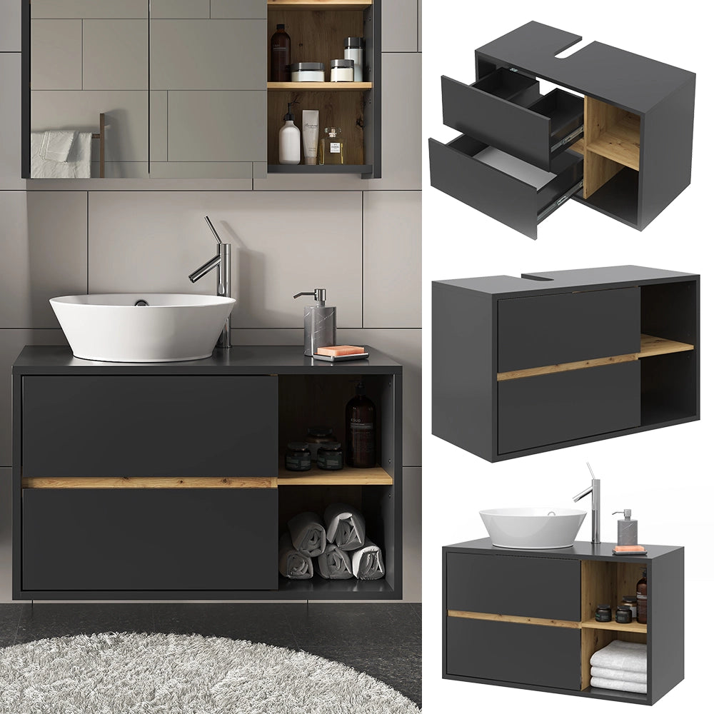 Vicco Mobile sottolavabo per bagno Antracite 100 x 60 cm