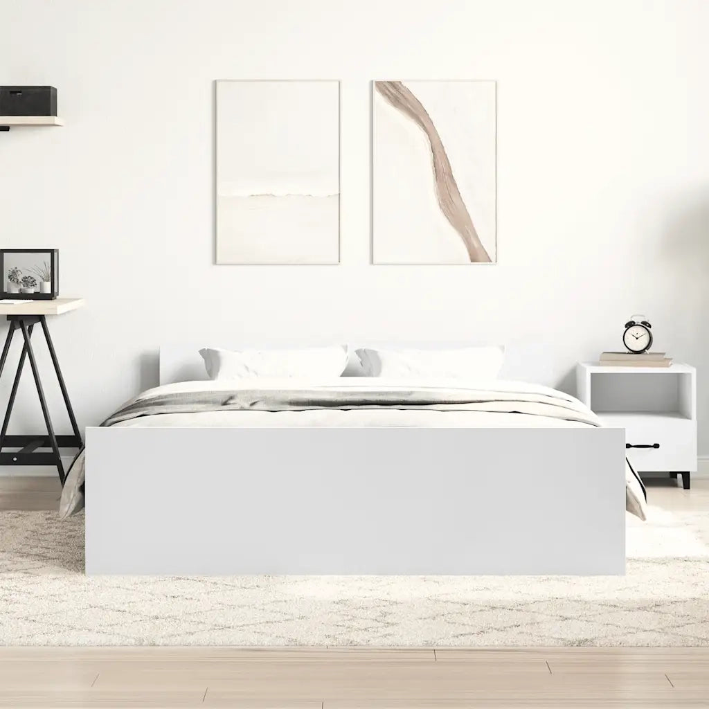 Giroletto con Testiera e Pediera Bianco 140x200 cm 3203747
