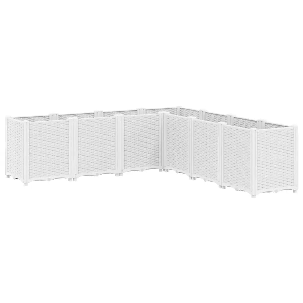 Fioriera | Cassetta per fiori | Vaso da Giardino Bianca 160x160x53 cm in PP