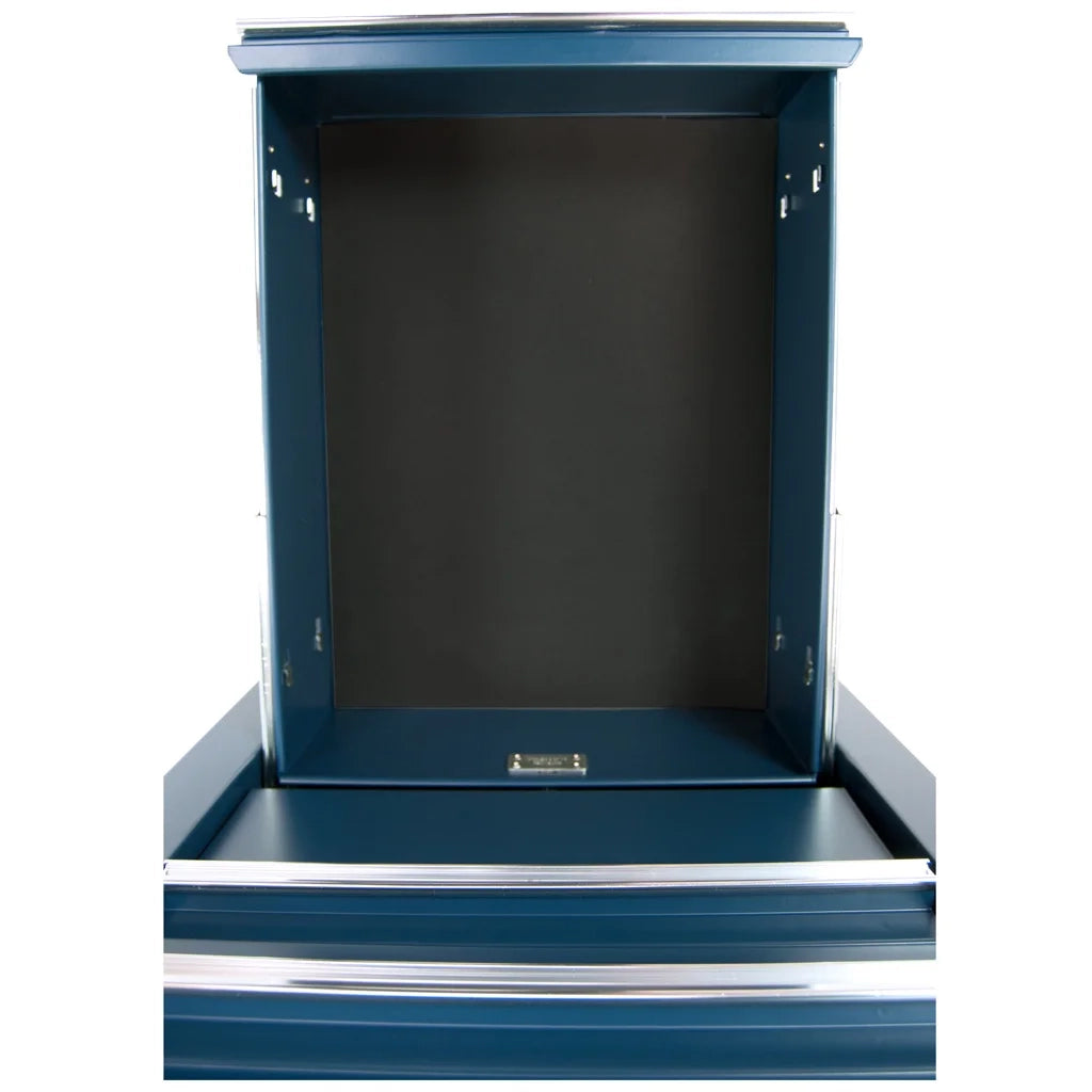 Mobiletto portautensili blu, stretto, 7 cassetti